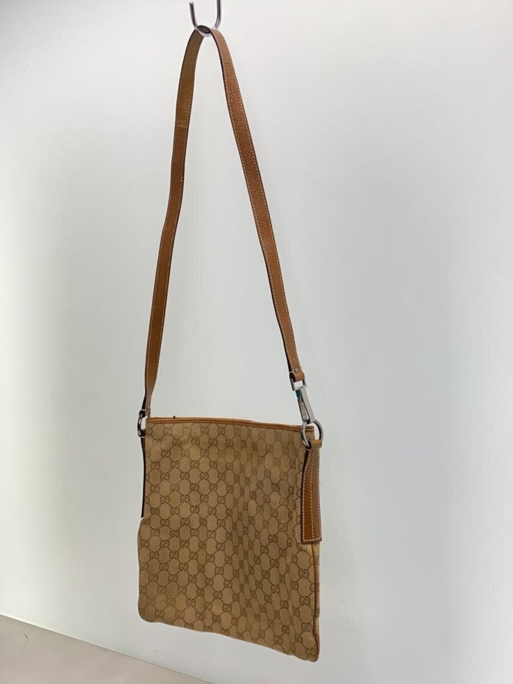 Gucci Canvas Bag Shoulder All over Brown GG Camel Brown Tan
